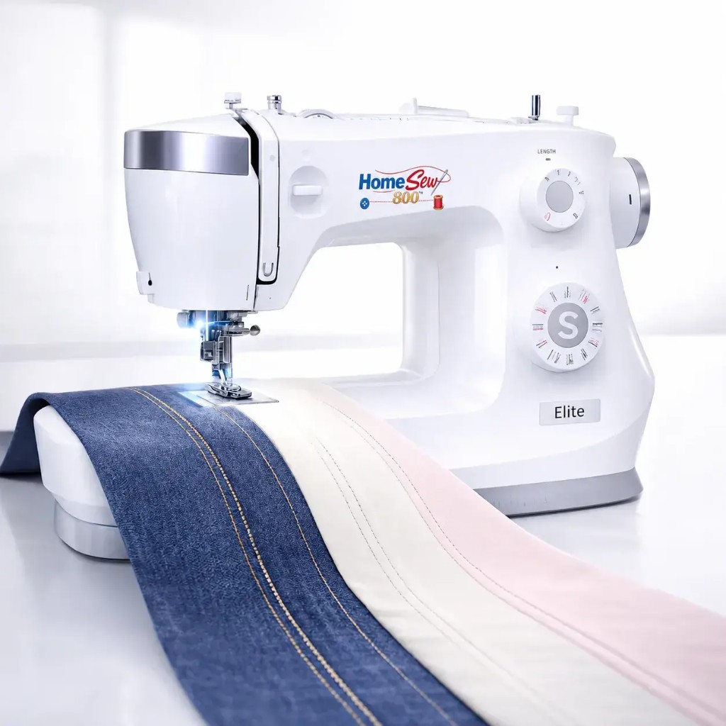 HomeSew 800 tehnologie FabricSense adaptare automată la material