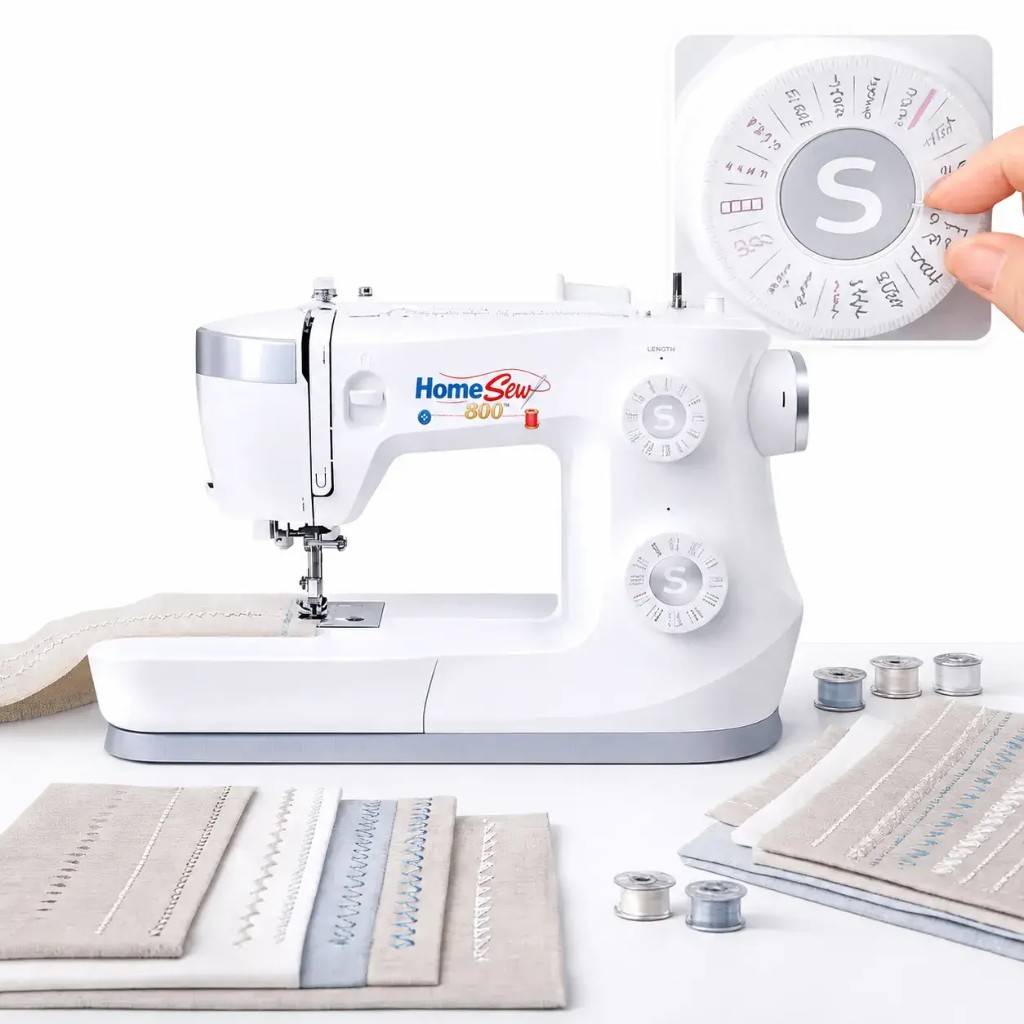 HomeSew 800 cu 80 programe de cusături automate